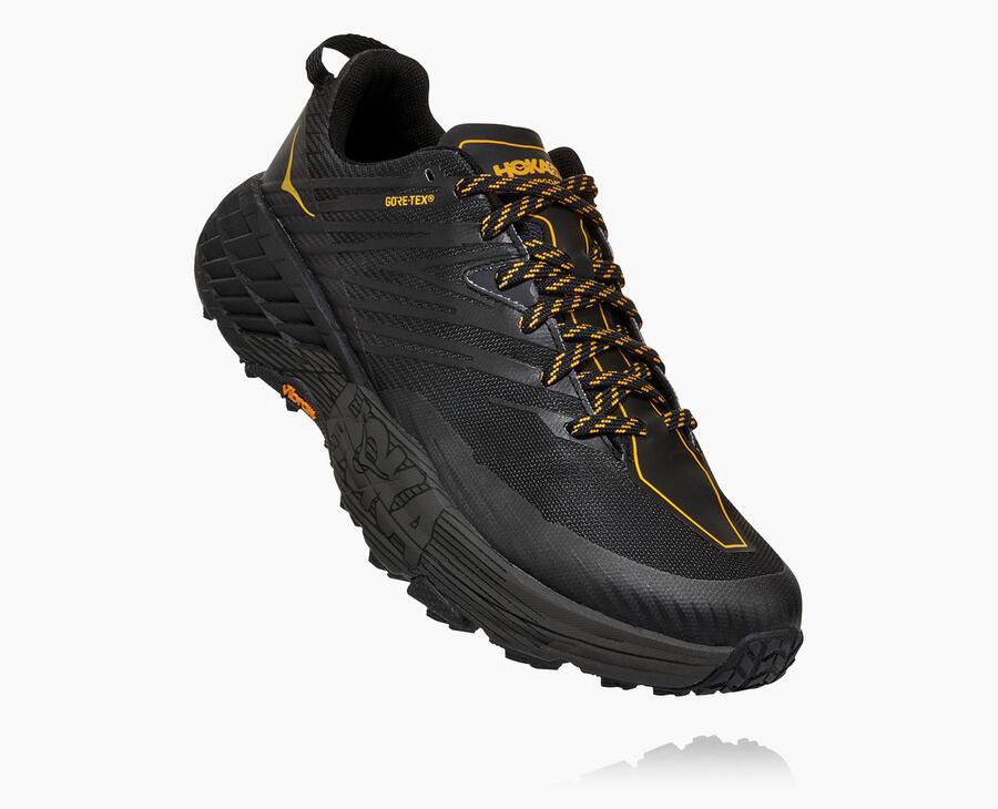 Hoka One One Speedgoat 4 Gore-Tex - Men Trail Shoes - Black,Australia IUN-578402